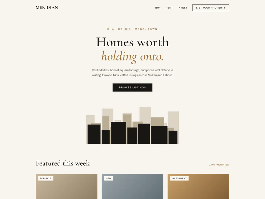 Meridian Estates concept design