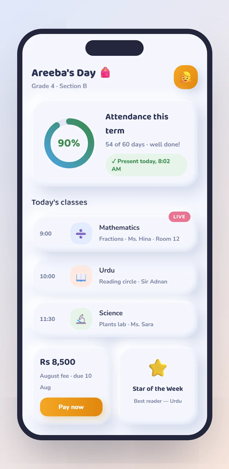Bright Minds — Education concept design