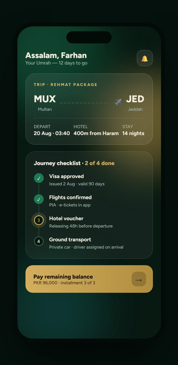 Safa — Travel · Umrah concept design