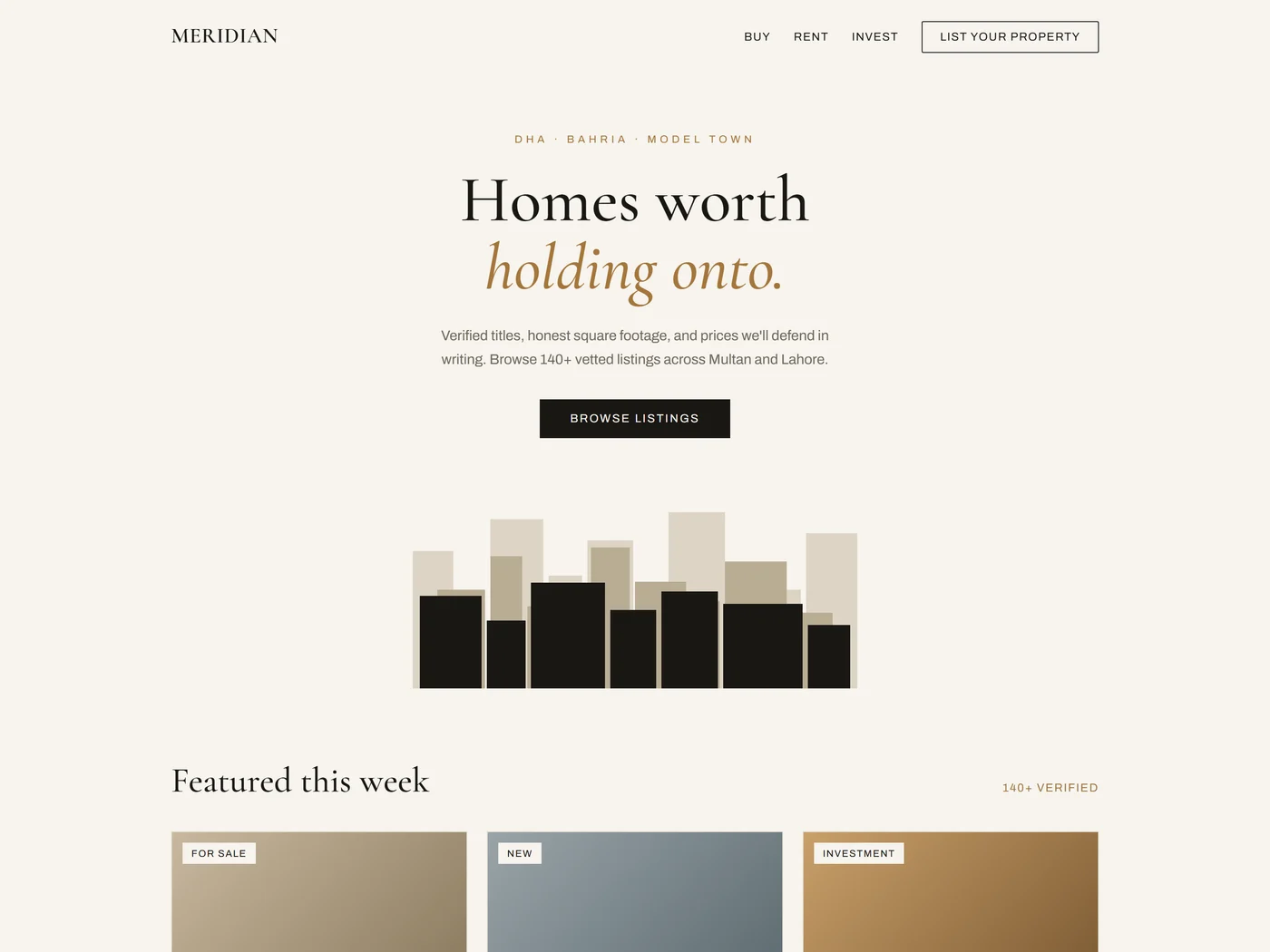 Meridian Estates — Real estate concept design