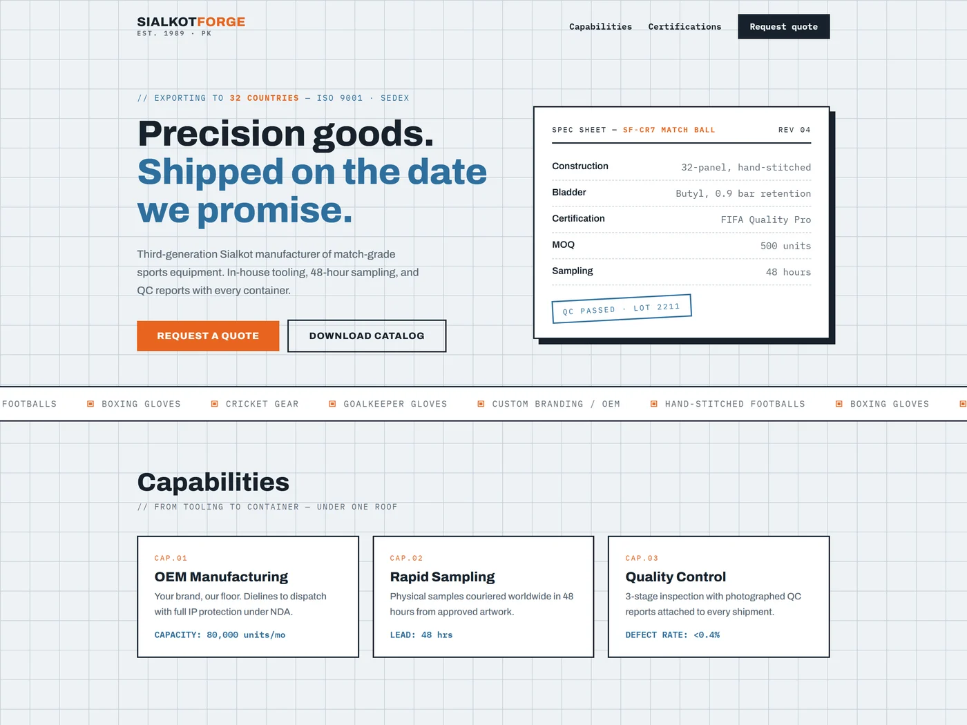 Sialkot Forge — Manufacturing concept design