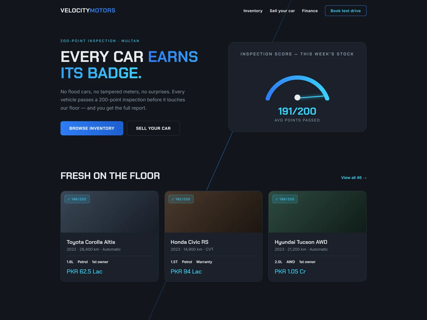 Velocity Motors — Automotive concept design