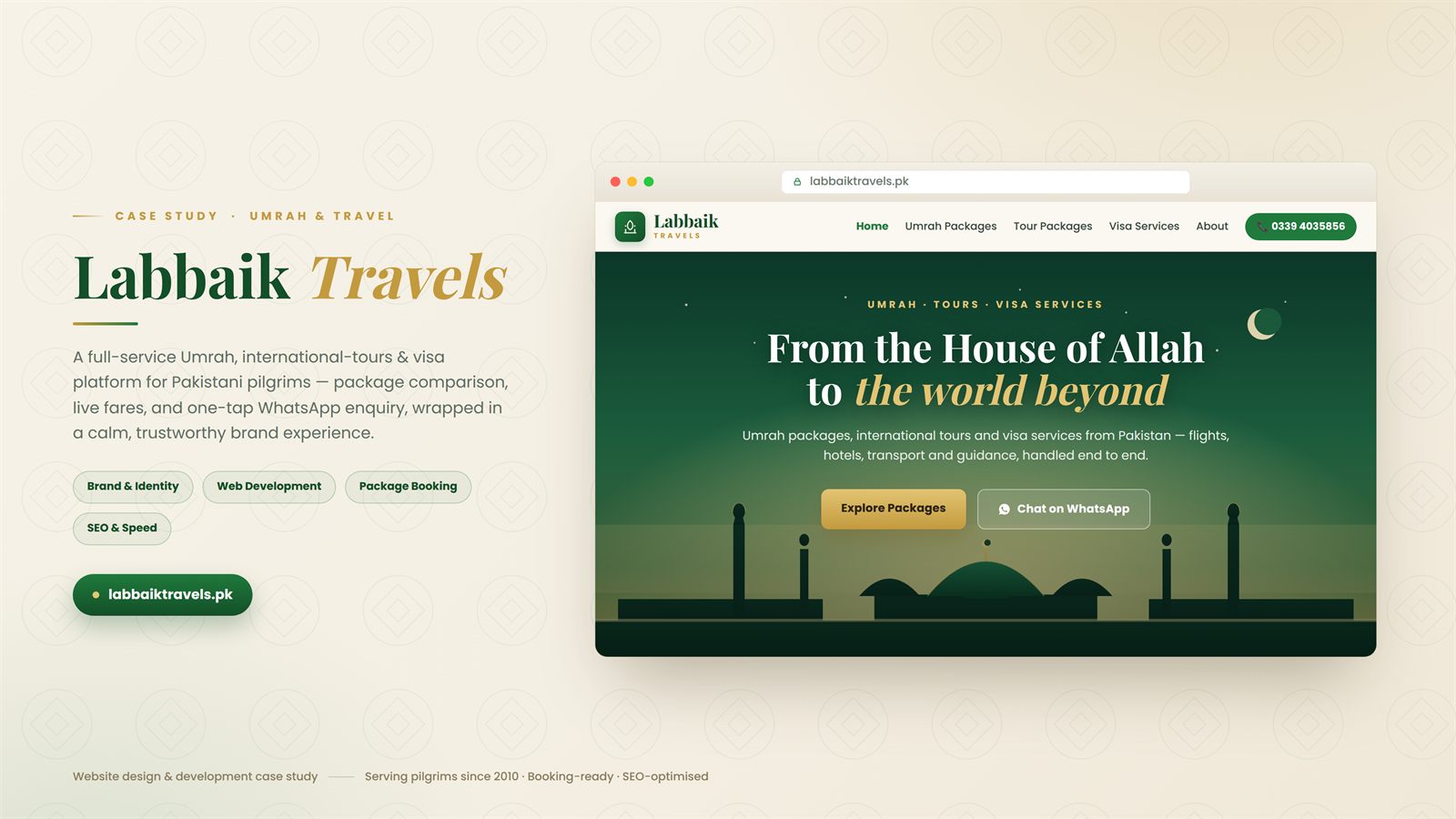 Labbaik Travels homepage